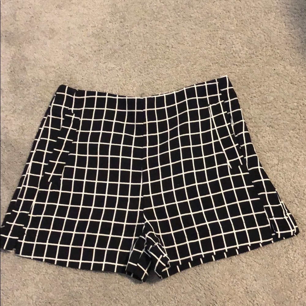 Sophie Rue Windowpane High Waisted Shorts